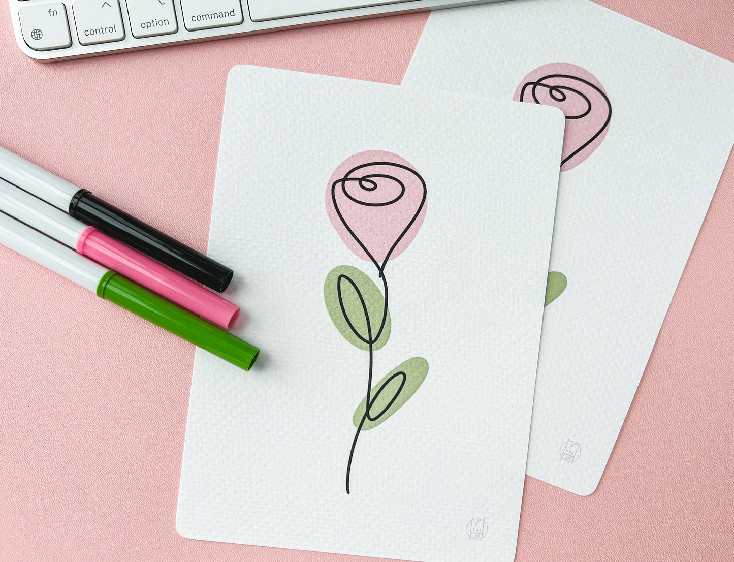 Rose Line Art Print