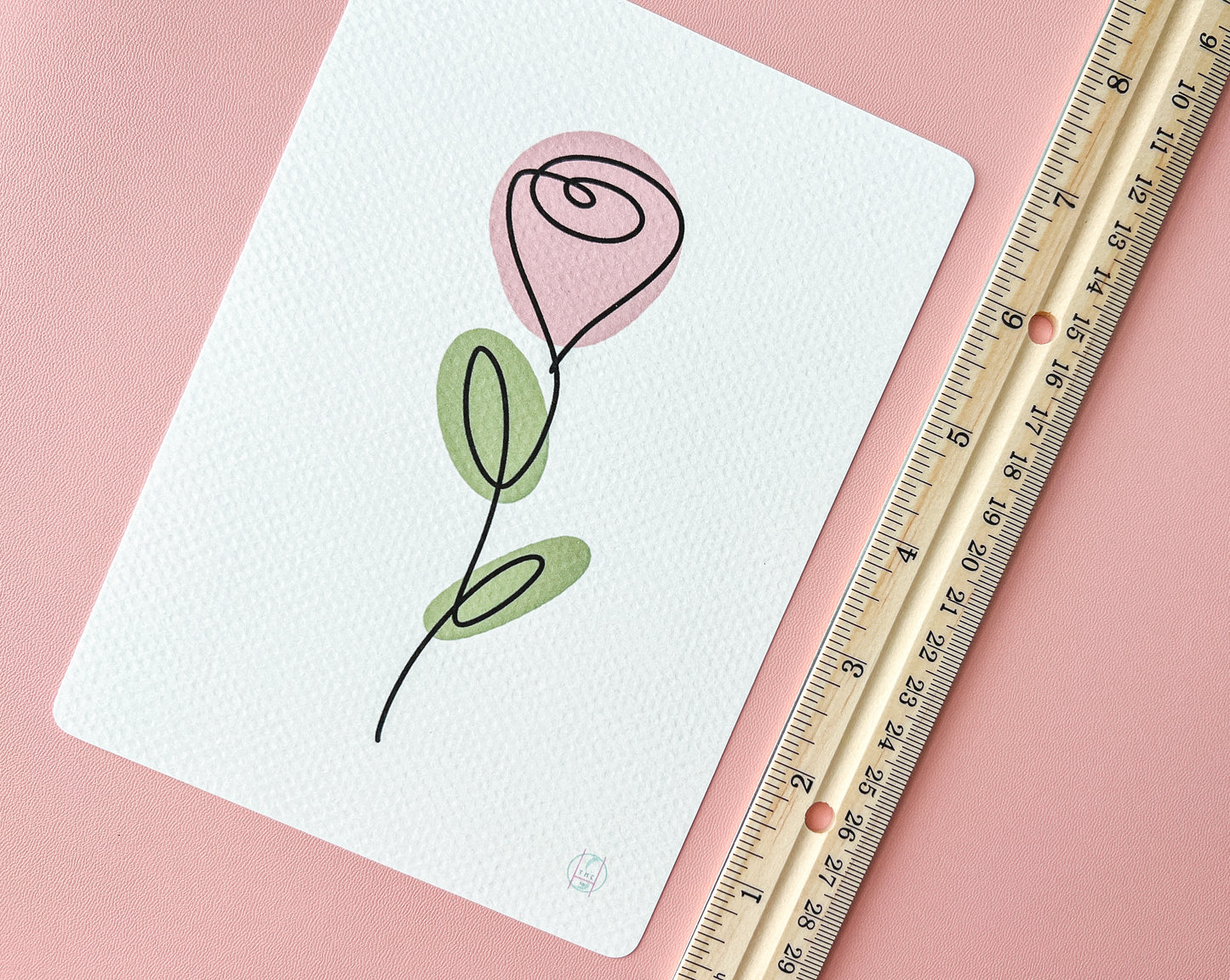 Rose Line Art Print