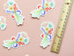 Sapphic Pride Flag Floral Bouquet Sticker