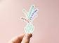 Sapphic Pride Flag Floral Sticker