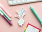 Sapphic Pride Flag Floral Sticker