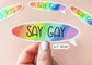 Say Gay Pride Flag Window Cling