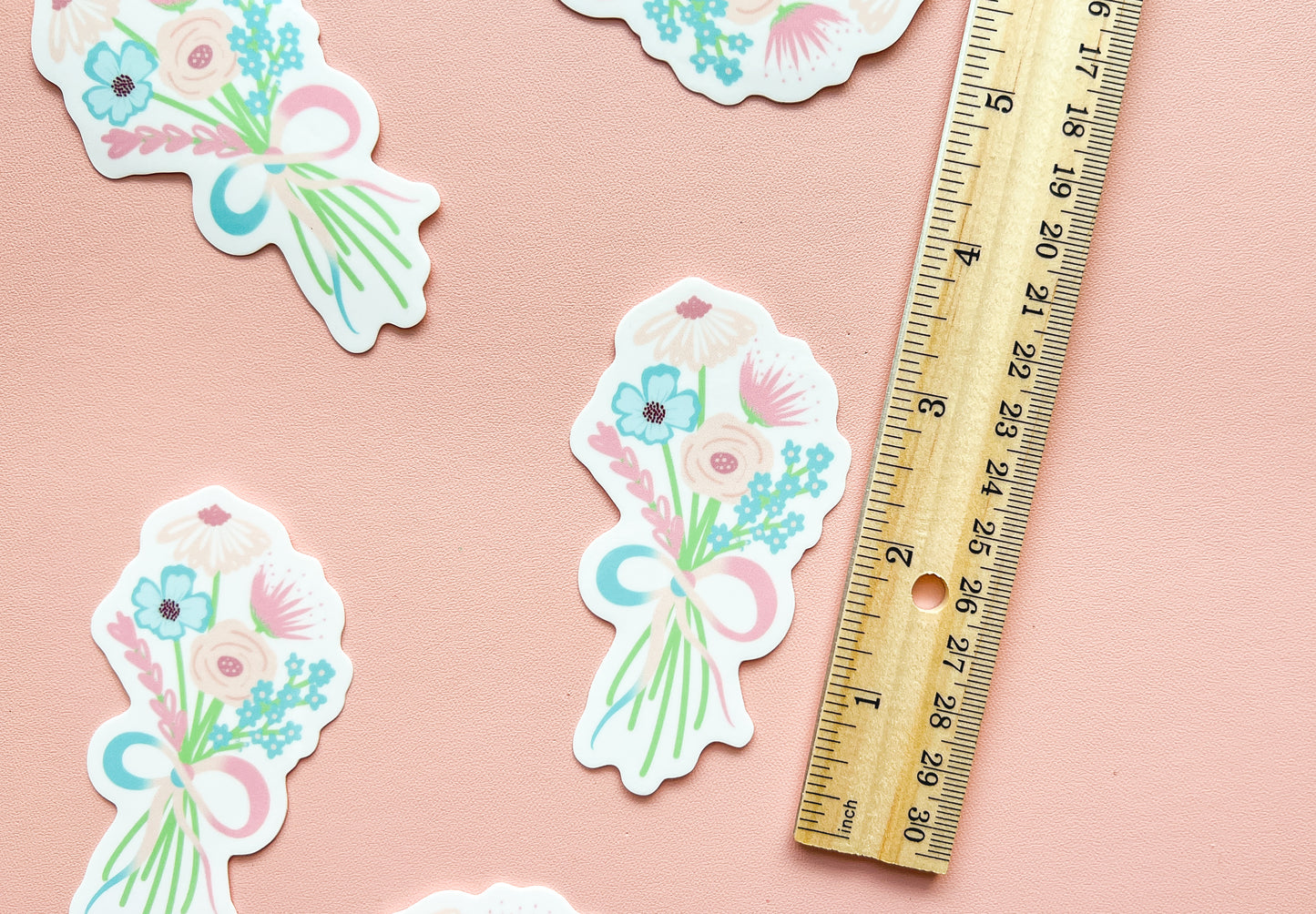 Trans Pride Flag Floral Bouquet Sticker