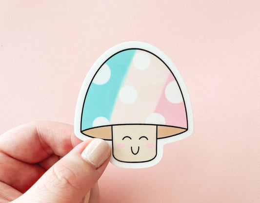 Trans Pride Mushroom Sticker