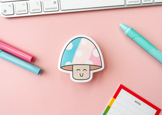 Trans Pride Mushroom Sticker