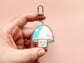 Trans Pride Flag Mushroom Keychain