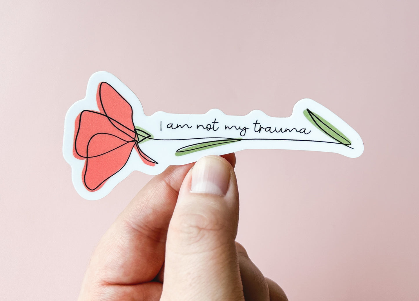 I Am Not My Trauma Floral Sticker